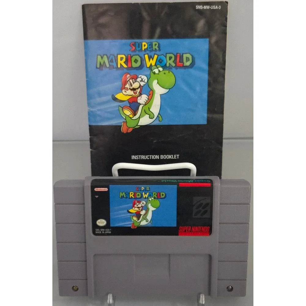 Nintendo SNS-006 Super Mario World SNES Video Game‎ with Manual NTSC-U Stamp 27